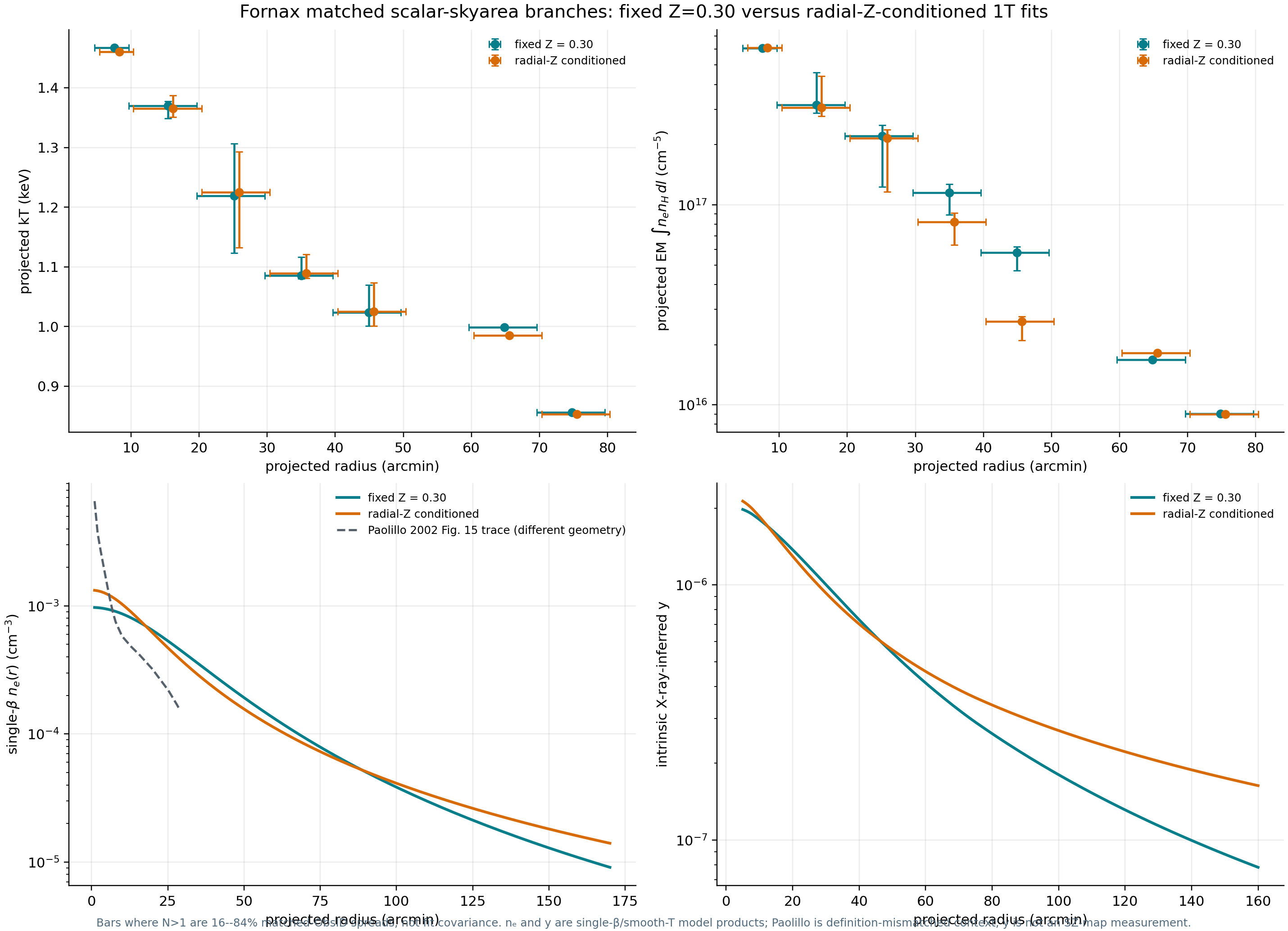 Fixed-Z and radial-Z-conditioned branches